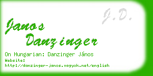 janos danzinger business card